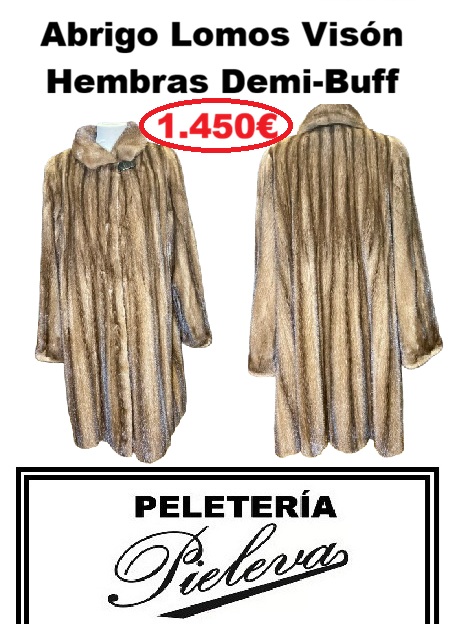 Abrigo de Lomos de Visón Hembras Demi-Buff (Selección Premium)