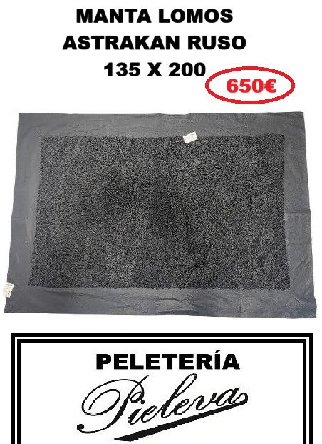 Manta de Lomos de Astracán Ruso (135 x 200 cm)