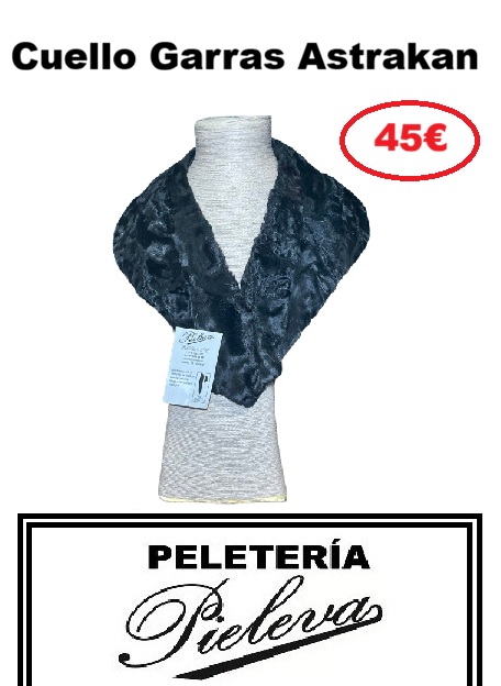 Cuello de Garras de Astracán Negro - Complemento de Lujo